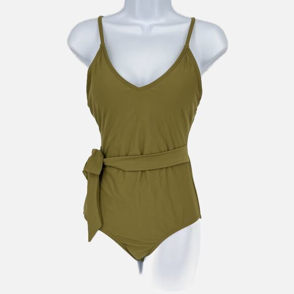Swimsuit Traditional Style Classic One Piece in Sage Green Size Large - Picture 4 of 9